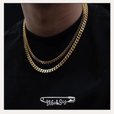 OH Electroplated Gold Cuban Necklace-korean-fashion-Necklace-OH Atelier-OH Garments
