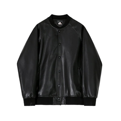 OH Essential Buttoned PU Leather Jacket-korean-fashion-Jacket-OH Atelier-OH Garments