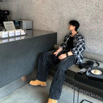 OH Essential Checkered Shirt-korean-fashion-Shirt-OH Atelier-OH Garments