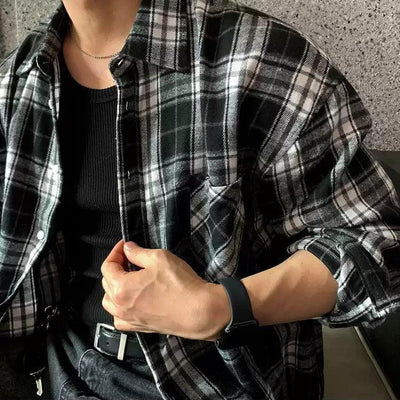 OH Essential Checkered Shirt-korean-fashion-Shirt-OH Atelier-OH Garments
