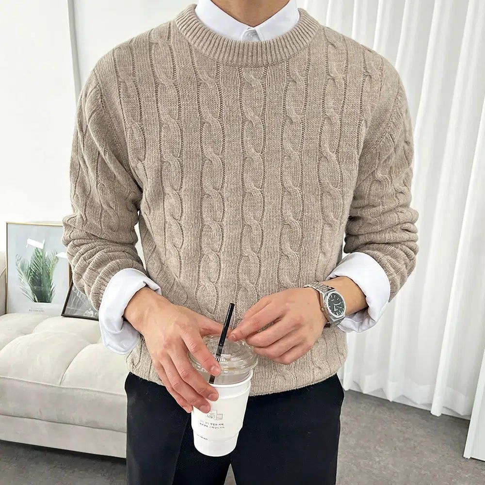 OH Essential Patterned Classic Sweater-korean-fashion-Sweater-OH Atelier-OH Garments