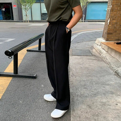 OH Essential Pleated Bootcut Pants-korean-fashion-Pants-OH Atelier-OH Garments