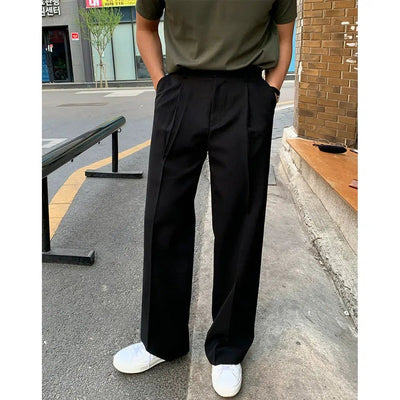 OH Essential Pleated Bootcut Pants-korean-fashion-Pants-OH Atelier-OH Garments