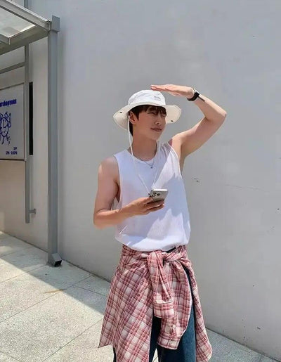 OH Essential Textured Tank Top-korean-fashion-Tank Top-OH Atelier-OH Garments