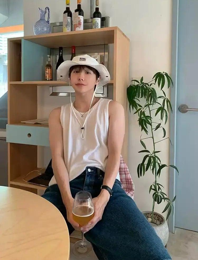 OH Essential Textured Tank Top-korean-fashion-Tank Top-OH Atelier-OH Garments