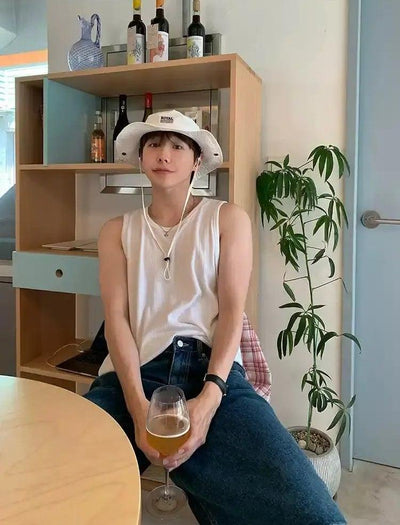 OH Essential Textured Tank Top-korean-fashion-Tank Top-OH Atelier-OH Garments