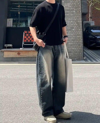 OH Fade Thigh Highlight Straight Jeans-korean-fashion-Jeans-OH Atelier-OH Garments