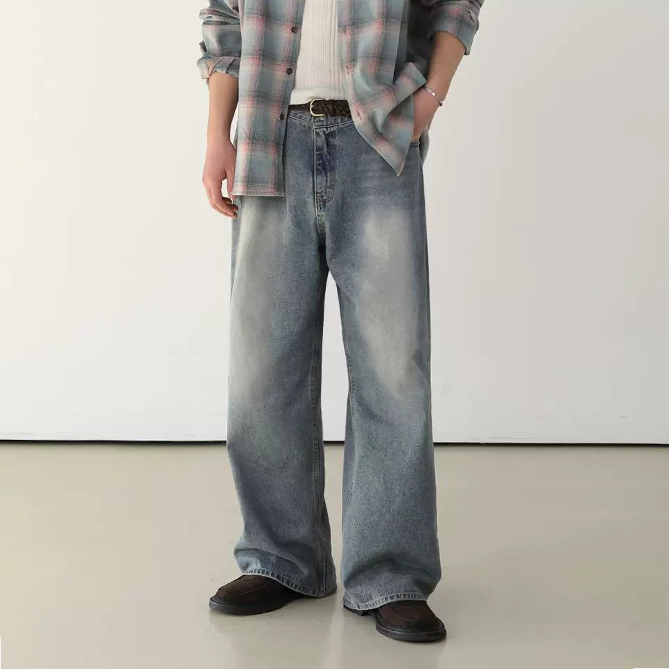 OH Fade Washed Wide Leg Jeans-korean-fashion-Jeans-OH Atelier-OH Garments