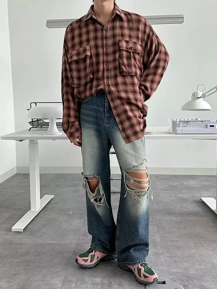 OH Faded Wash Ripped Jeans-korean-fashion-Jeans-OH Atelier-OH Garments