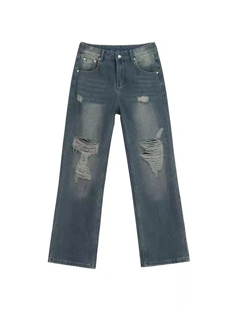 OH Faded Wash Ripped Jeans-korean-fashion-Jeans-OH Atelier-OH Garments