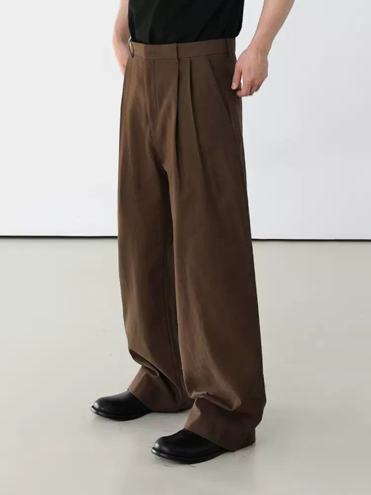 OH Fold Pleats Wide Trousers-korean-fashion-Trousers-OH Atelier-OH Garments
