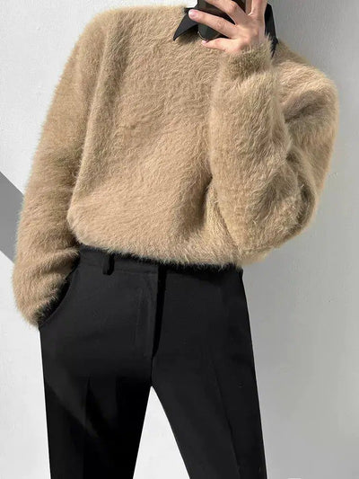OH Fuzzy Solid Color Sweater-korean-fashion-Sweater-OH Atelier-OH Garments