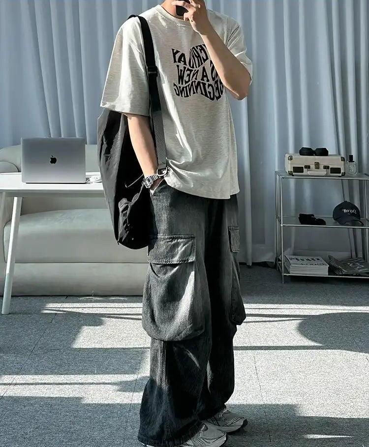 OH Gradient Faded Cargo Jeans-korean-fashion-Jeans-OH Atelier-OH Garments