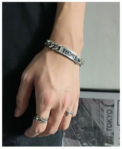 OH Kamenra Text Chain Bracelet-korean-fashion-Bracelet-OH Atelier-OH Garments