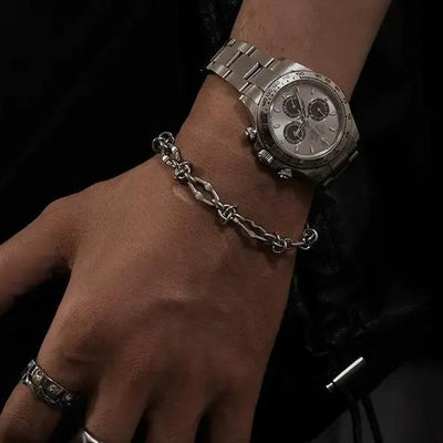 OH Knots and Curve Chain Bracelet-korean-fashion-Bracelet-OH Atelier-OH Garments