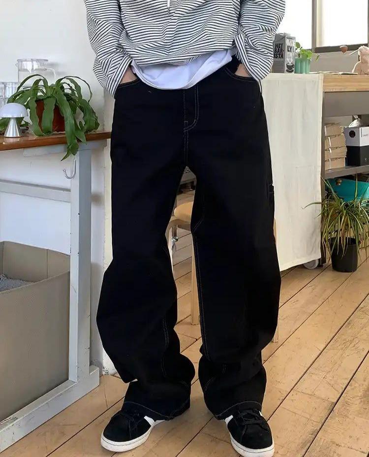 OH Loose Straight Wide Cut Cargo Pants-korean-fashion-Pants-OH Atelier-OH Garments