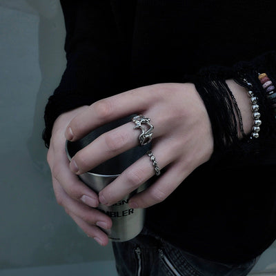 OH Metallic Cosmic Melt Ring-korean-fashion-Ring-OH Atelier-OH Garments