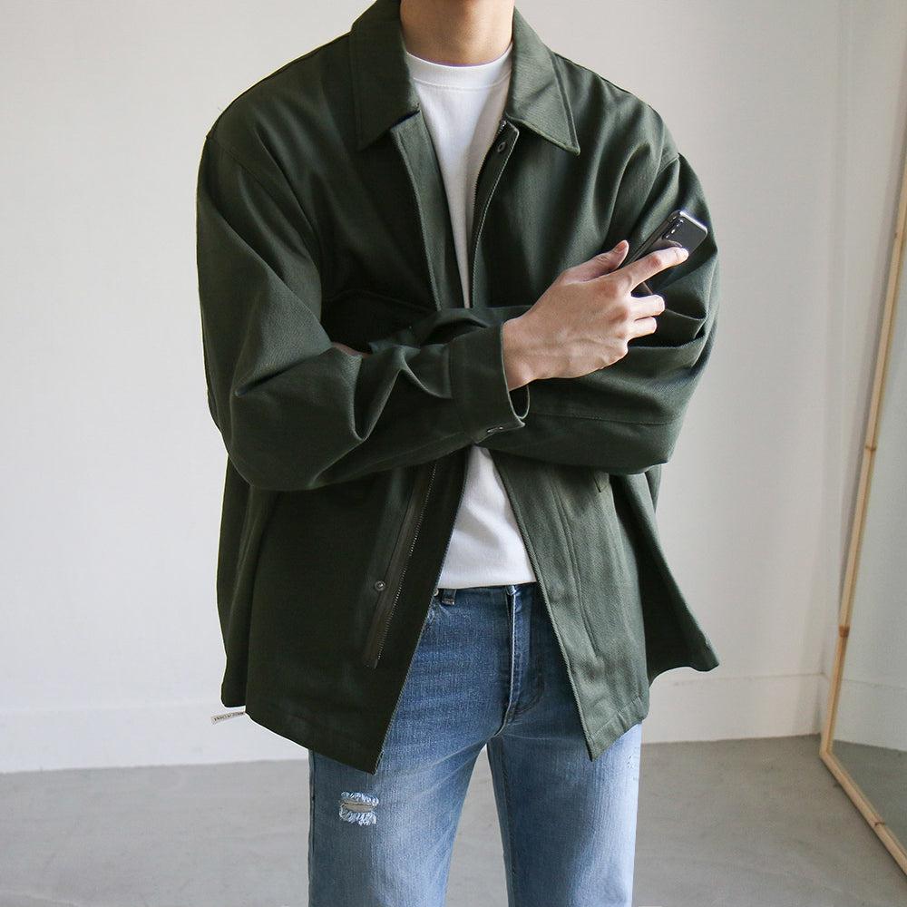 OH Minimal Chore Flap Pocket Jacket-korean-fashion-Jacket-OH Atelier-OH Garments