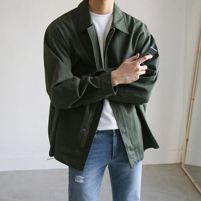 OH Minimal Chore Flap Pocket Jacket-korean-fashion-Jacket-OH Atelier-OH Garments