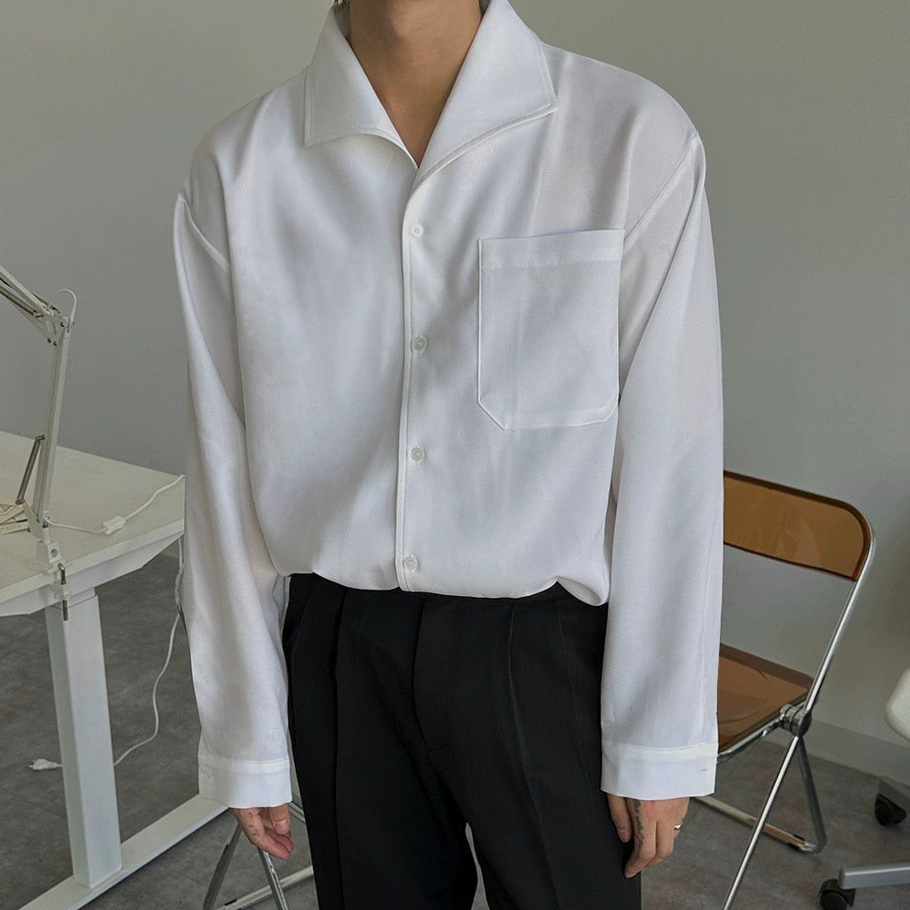 OH Minimal Front Pocket Shirt-korean-fashion-Shirt-OH Atelier-OH Garments