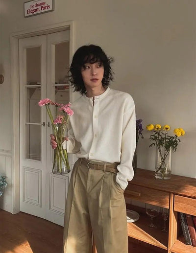 OH Minimal Knit Cardigan-korean-fashion-Cardigan-OH Atelier-OH Garments