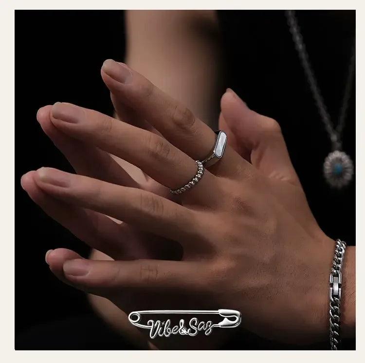 OH Mother of Pearl & Beaded Ring Set-korean-fashion-Ring-OH Atelier-OH Garments