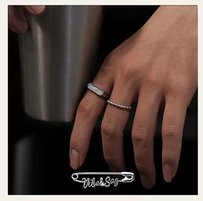 OH Mother of Pearl & Beaded Ring Set-korean-fashion-Ring-OH Atelier-OH Garments