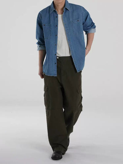 OH Multi-Side Pocket Cargo Pants-korean-fashion-Pants-OH Atelier-OH Garments