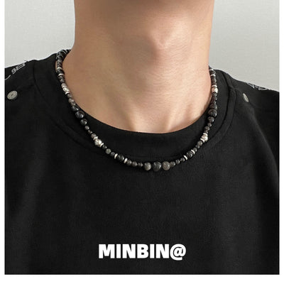 OH Onyx Beaded Necklace-korean-fashion-Necklace-OH Atelier-OH Garments