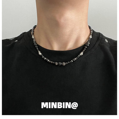 OH Onyx Beaded Necklace-korean-fashion-Necklace-OH Atelier-OH Garments
