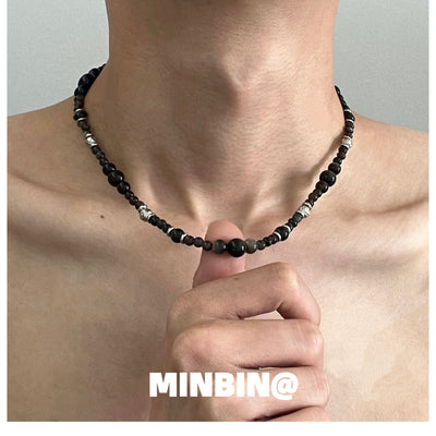 OH Onyx Beaded Necklace-korean-fashion-Necklace-OH Atelier-OH Garments