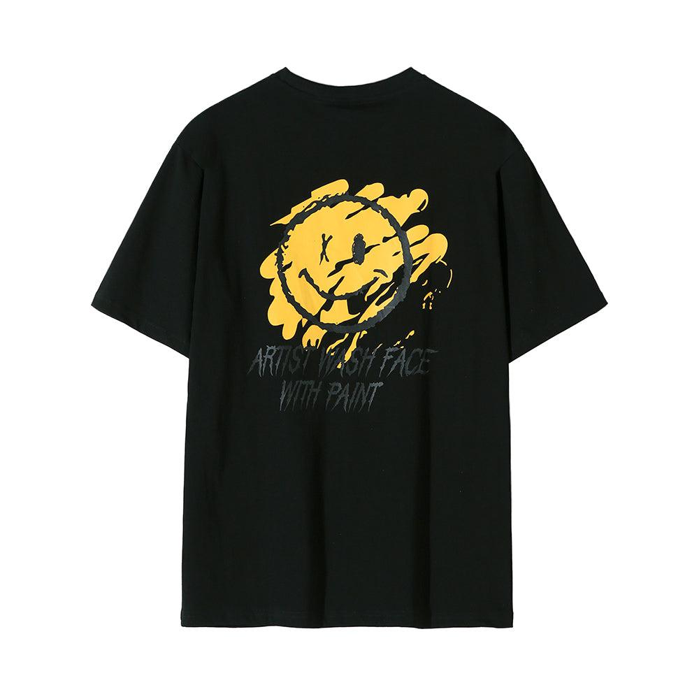OH Paint Stroke Smile Graphic T-Shirt-korean-fashion-T-Shirt-OH Atelier-OH Garments
