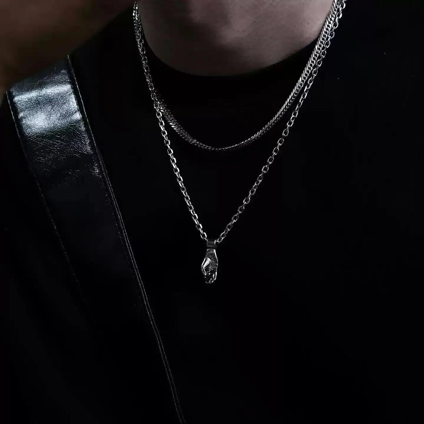 OH Palm Gem Pendant Necklace-korean-fashion-Necklace-OH Atelier-OH Garments