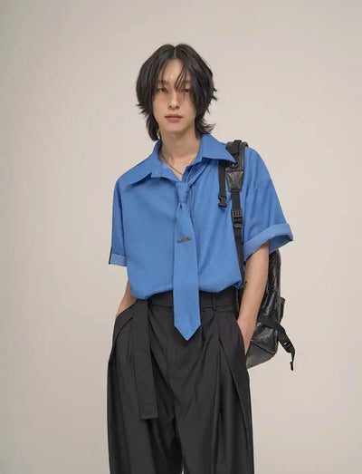 OH Pleated Drape Belted Trousers-korean-fashion-Trousers-OH Atelier-OH Garments