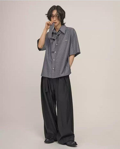 OH Pleated Drape Belted Trousers-korean-fashion-Trousers-OH Atelier-OH Garments