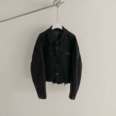 OH Raw Edges Denim Jacket-korean-fashion-Jacket-OH Atelier-OH Garments