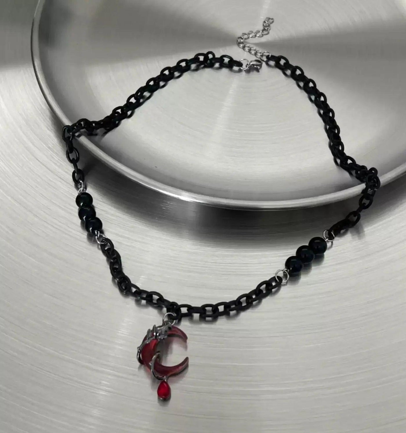 OH Red Moon Pendant Necklace-korean-fashion-Necklace-OH Atelier-OH Garments