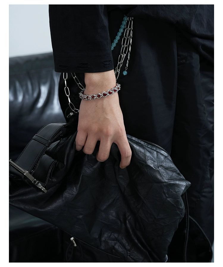 OH Red Stones Detail Bracelet-korean-fashion-Bracelet-OH Atelier-OH Garments