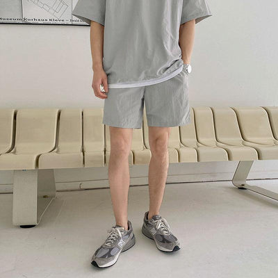 OH Relaxed Fit Clean Polo & Drawstring Shorts Set-korean-fashion-Clothing Set-OH Atelier-OH Garments