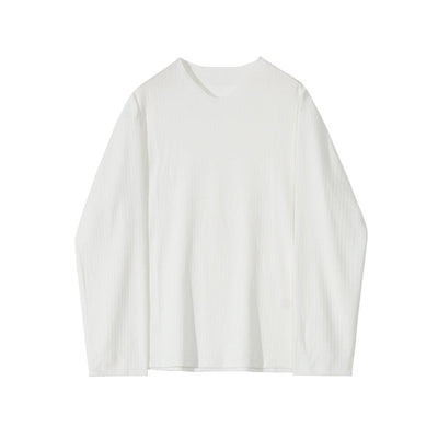 OH Ribbed Knit Long Sleeves T-Shirt-korean-fashion-T-Shirt-OH Atelier-OH Garments