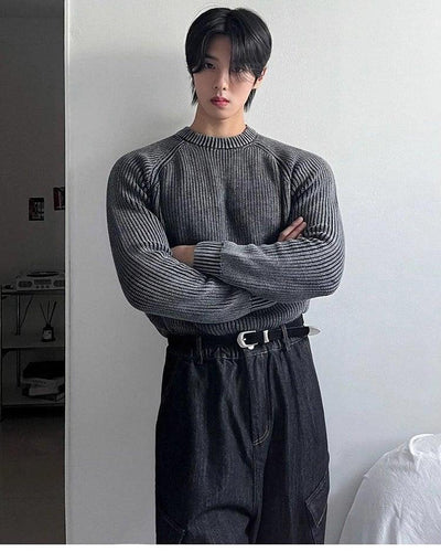 OH Ribbed Knit Textured Mockneck-korean-fashion-Mockneck-OH Atelier-OH Garments