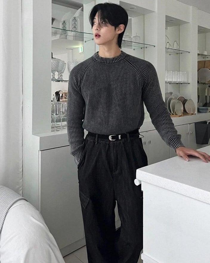 OH Ribbed Knit Textured Mockneck-korean-fashion-Mockneck-OH Atelier-OH Garments