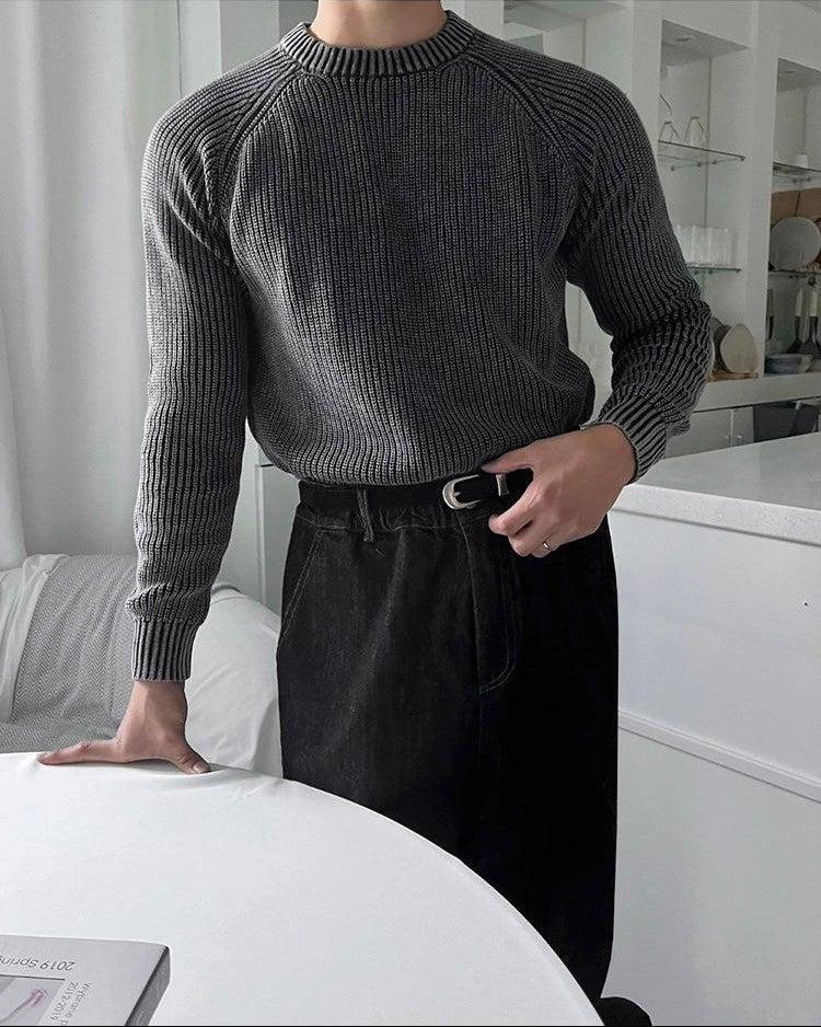 OH Ribbed Knit Textured Mockneck-korean-fashion-Mockneck-OH Atelier-OH Garments