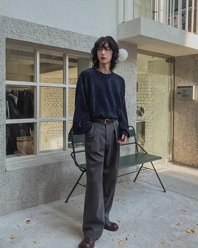 OH Ribbed Relaxed Fit Sweater-korean-fashion-Sweater-OH Atelier-OH Garments