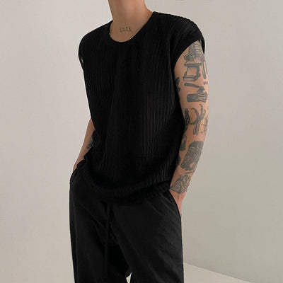 OH Ribbed See Through Vest-korean-fashion-Vest-OH Atelier-OH Garments