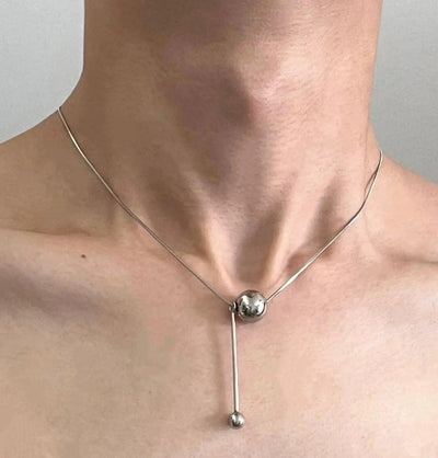 OH Round Bead Snake Bone Necklace-korean-fashion-Necklace-OH Atelier-OH Garments
