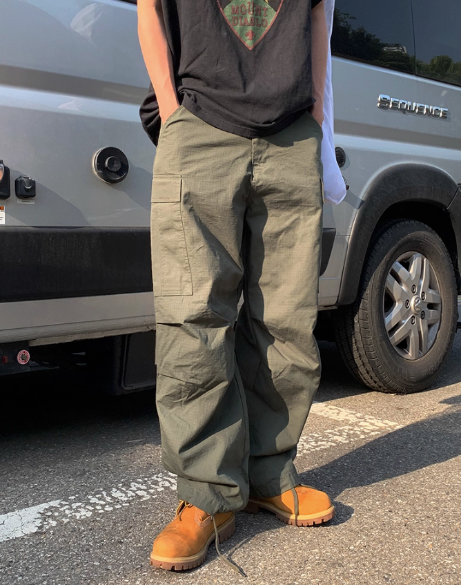 OH Ruched Hem Cargo Pants-korean-fashion-Pants-OH Atelier-OH Garments