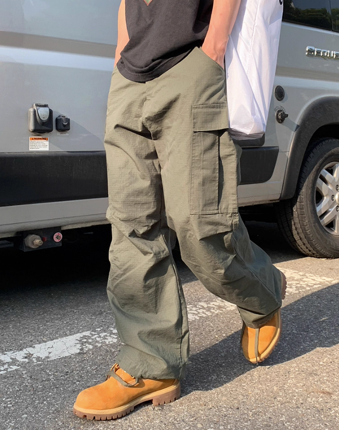 OH Ruched Hem Cargo Pants-korean-fashion-Pants-OH Atelier-OH Garments