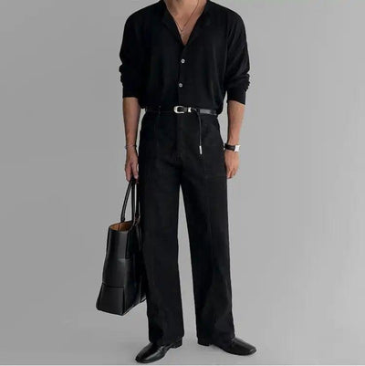 OH Seam Detail Straight Cut Jeans-korean-fashion-Jeans-OH Atelier-OH Garments