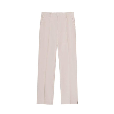 OH Small Slit Pleated Trousers-korean-fashion-Pants-OH Atelier-OH Garments